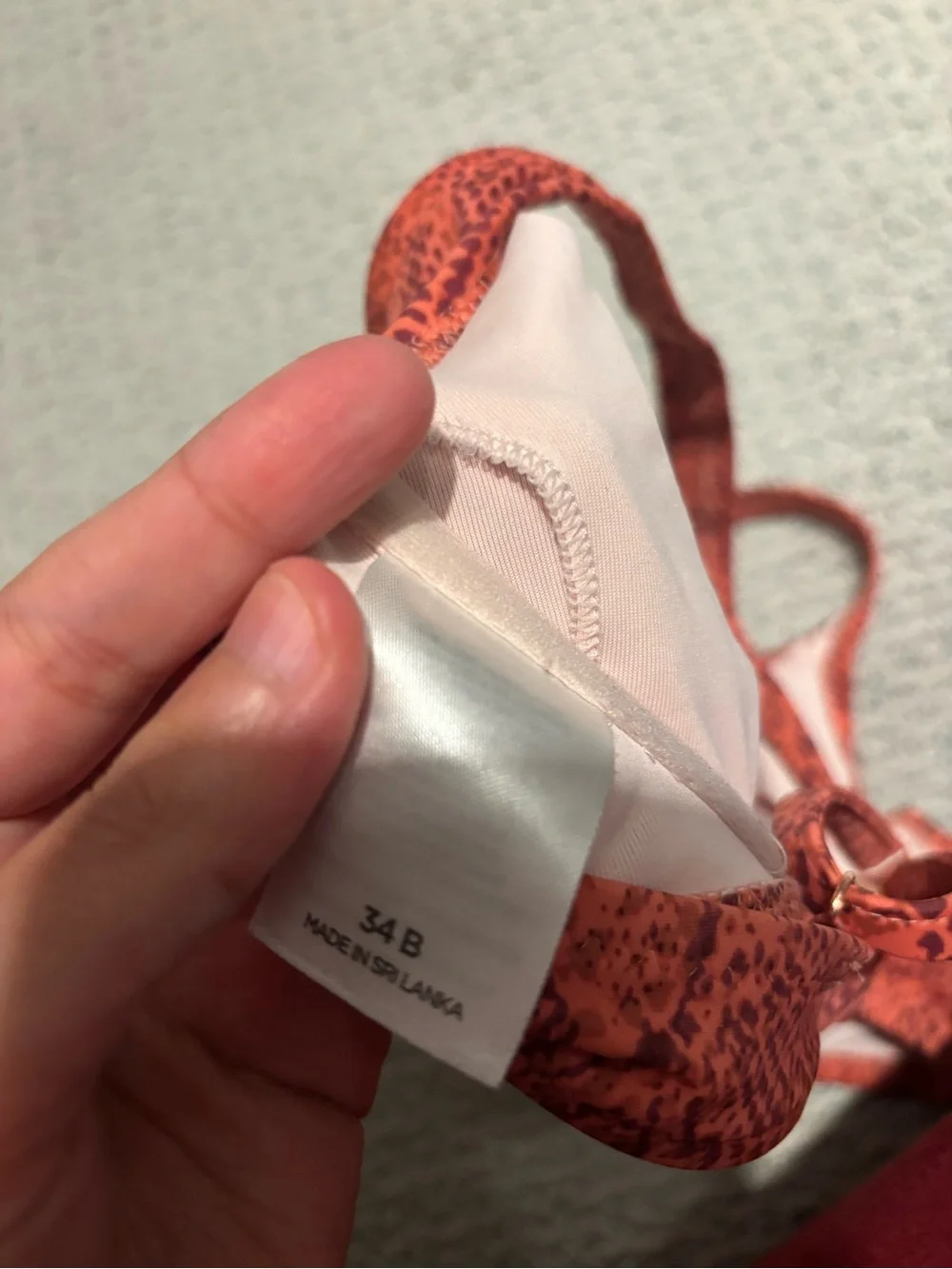 Target Red Animal-Print Bikini Top